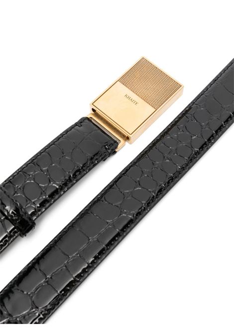 Black croc-embossed belt Khaite - men KHAITE | 10049825200