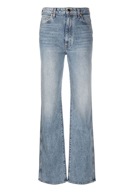 Jeans a gamba dritta a vita alta in blu - donna-Khaite KHAITE | Jeans | 1032096096