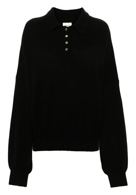 Black Rene polo jumper Khaite - women KHAITE | Sweaters | 9615615200