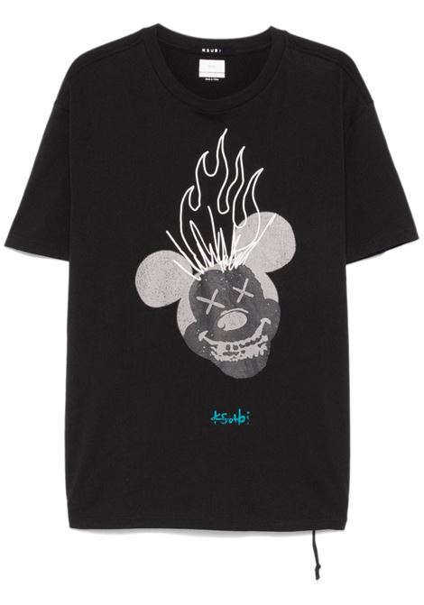 T-shirt Burn Biggie in nero Ksubi - uomo