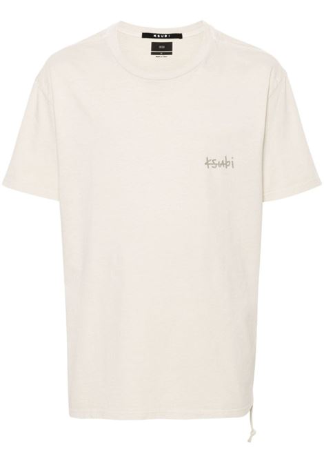 Beige All Day Biggie T-shirt Ksubi - men KSUBI | T-shirt | MPF24TE028BEI