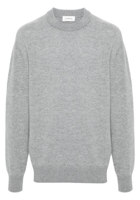 Grey fine-knit jumper Laneus - men