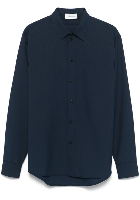 Oxford blue virgin wool shirt Laneus - men LANEUS | Shirts | F4LAMASI013060