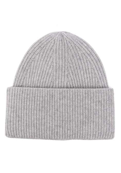 Beanie a coste in grigio Laneus - uomo LANEUS | Cappelli | F4LAUAHT064100