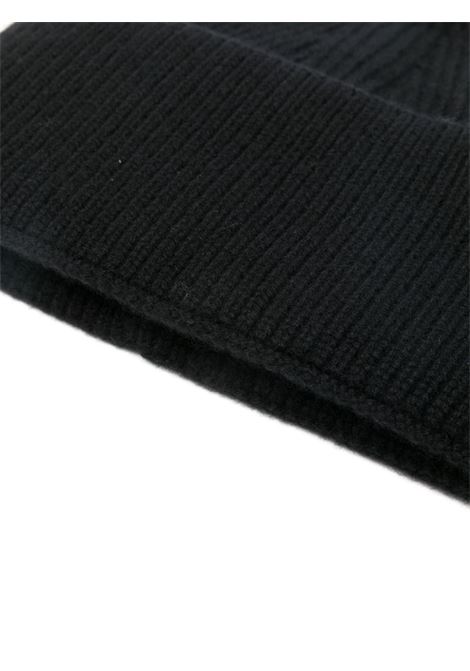 Beanie a coste in nero Laneus - uomo LANEUS | F4LAUAHT064110