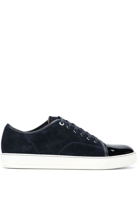 Dark blue DBB1 patent-toe sneakers - men  LANVIN | FMSKDBB1VBAL24