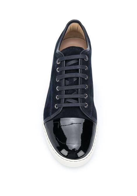 Dark blue DBB1 patent-toe sneakers - men  LANVIN | FMSKDBB1VBAL24