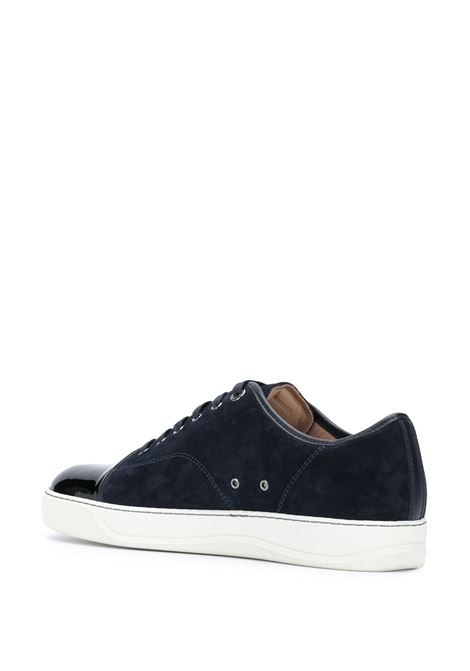 Dark blue DBB1 patent-toe sneakers - men  LANVIN | FMSKDBB1VBAL24