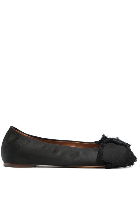 Black  bow-embellished ballerina shoes Lanvin - women