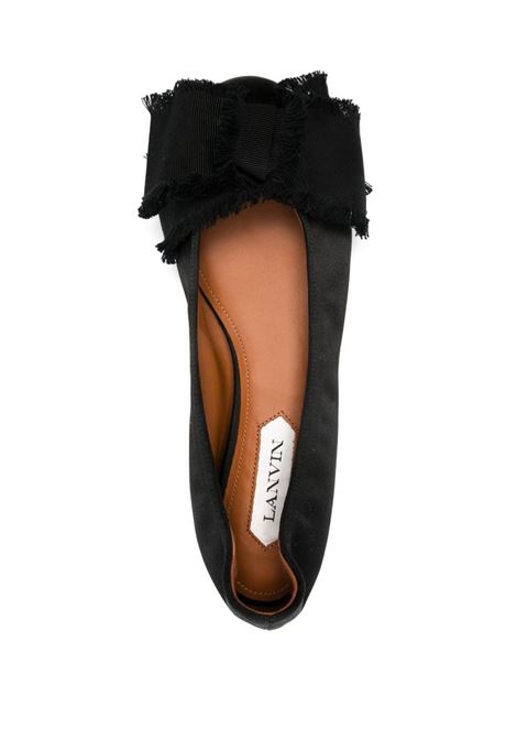 Ballerine con fiocco in nero Lanvin - donna LANVIN | FWBAMB04SATN10