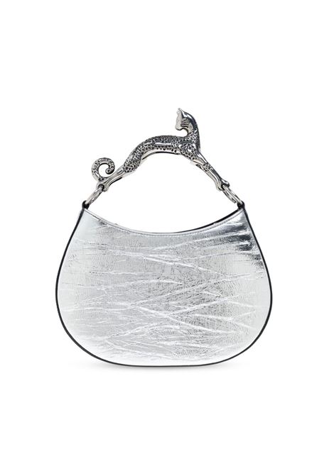 Silver  sculpted cat-handle tote bag Lanvin - women LANVIN | LWBGSHC1CAMFM2