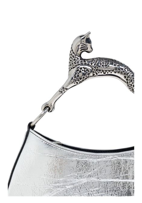 Silver  sculpted cat-handle tote bag Lanvin - women LANVIN | LWBGSHC1CAMFM2