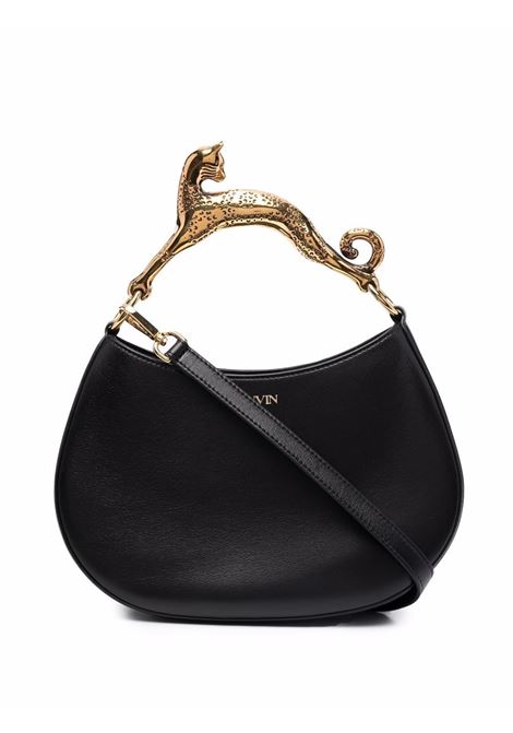 Black embellished-handle tote bag - women LANVIN | LWBGSHC1NAPA10