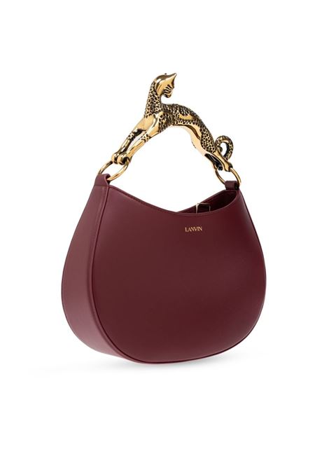 Burgundy sculpted cat-handle tote bag Lanvin - women LANVIN | LWBGSHC1NAPA392