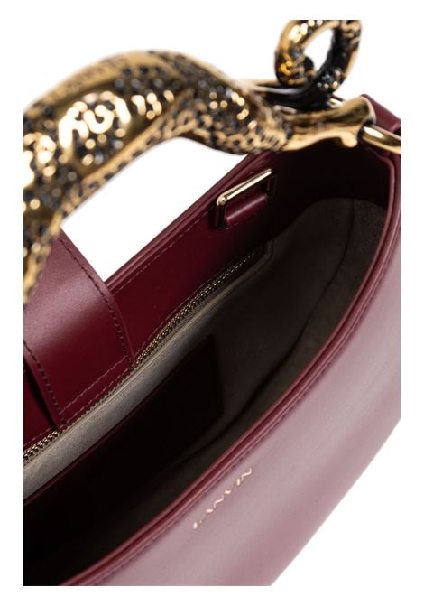 Burgundy sculpted cat-handle tote bag Lanvin - women LANVIN | LWBGSHC1NAPA392