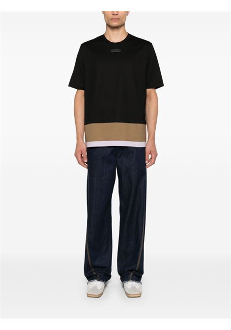 Black striped T-shirt Lanvin - men LANVIN | RMTS0110J14610