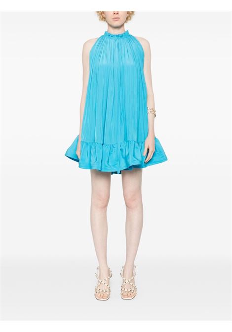 Blue ruffled mini dress Lanvin - women LANVIN | RWDRC0734778220