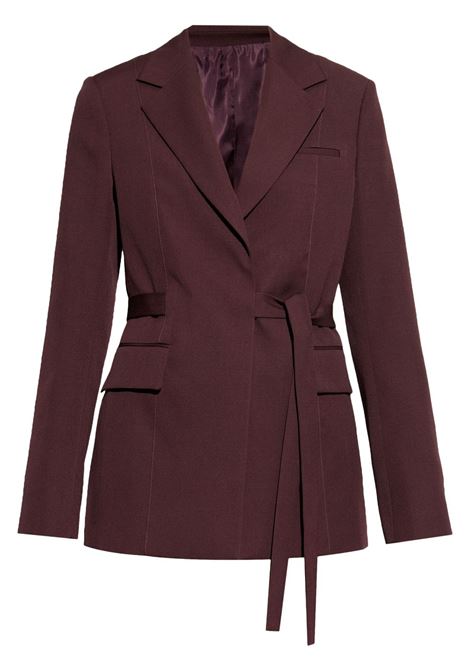 Purple wool tied-waist blazer Lanvin - women LANVIN | RWJA0209585739