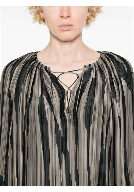 Blusa con stampa in grigio di Lanvin - donna LANVIN | RWTO000159853921