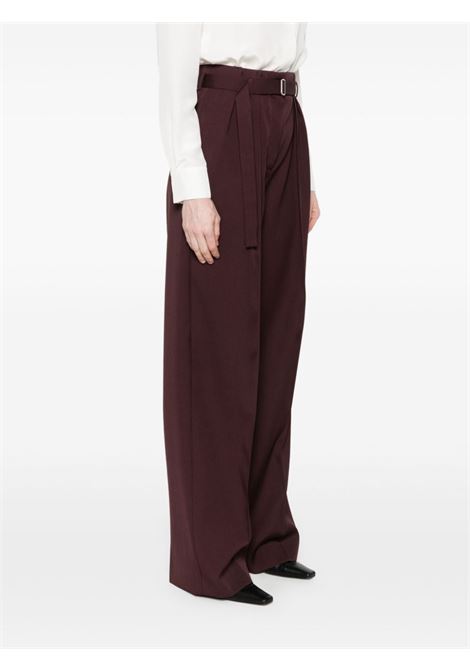 Pantaloni plissettati in bordeaux di Lanvin - donna LANVIN | RWTR0002585739