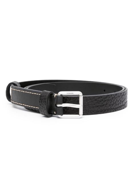 Black logo-engraved buckle belt - LEMAIRE men