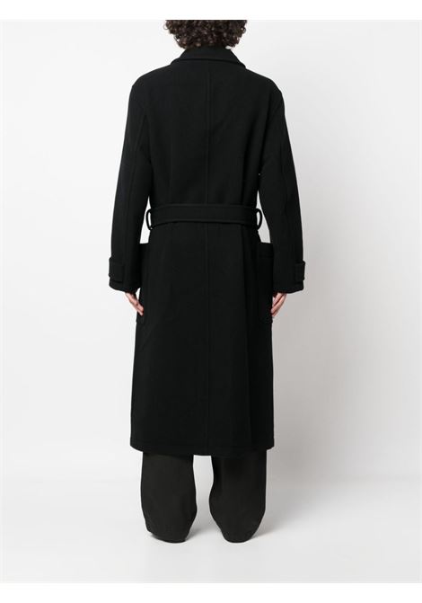Cappotto monopetto con cintura in nero Lemaire - unisex LEMAIRE | CO1037LF1116BK999