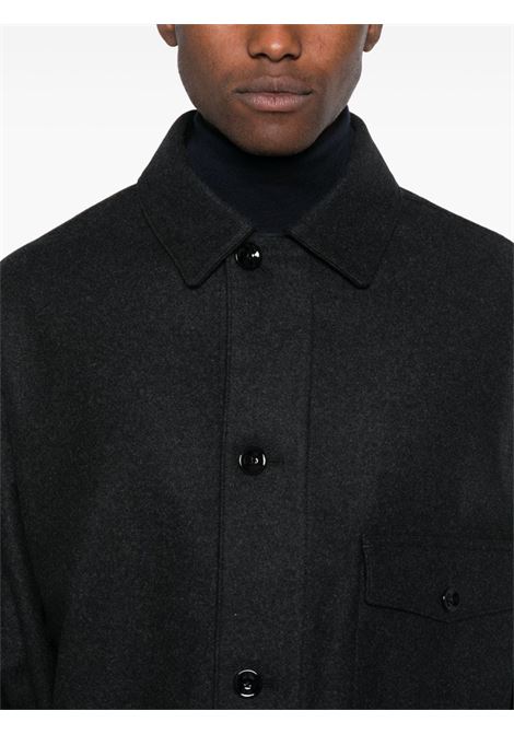 Black felted shirt jacket Lemaire - men LEMAIRE | OV1003LF393BK983