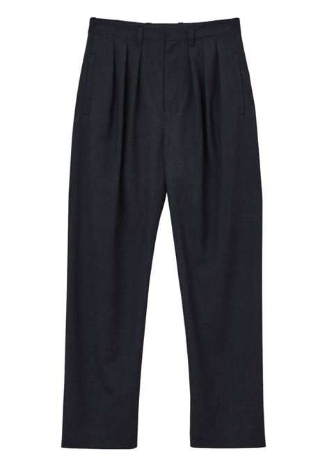 Blue pleated tailored trousers Lemaire - women LEMAIRE | Trousers | PA1093LF1280MU210