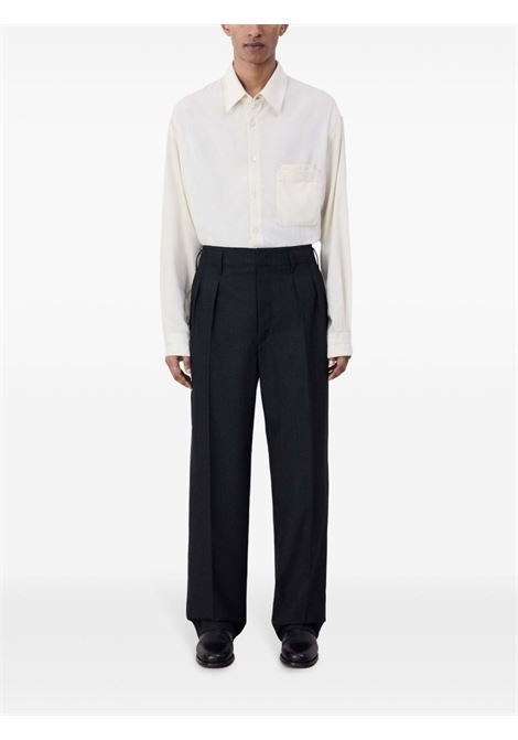 Black pleat-detailing tailored trousers Lemaire - men  LEMAIRE | PA1130LF414BK997