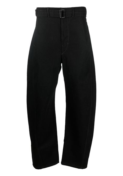 Pantaloni a gamba ampia con cintura in nero Lemaire - unisex LEMAIRE | PA326LD1000BK999