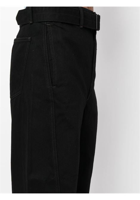 Black belted wide-leg trousers Lemaire - unisex LEMAIRE | PA326LD1000BK999