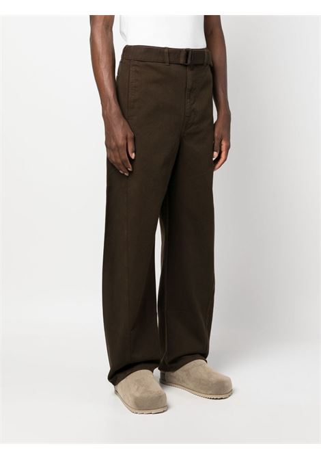 Brown belted wide-leg trousers Lemaire - unisex LEMAIRE | PA326LD1001BR495
