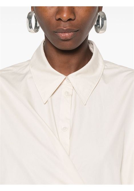 Cream straight-collar twisted shirt Lemaire - women LEMAIRE | SH1141LF839WH048