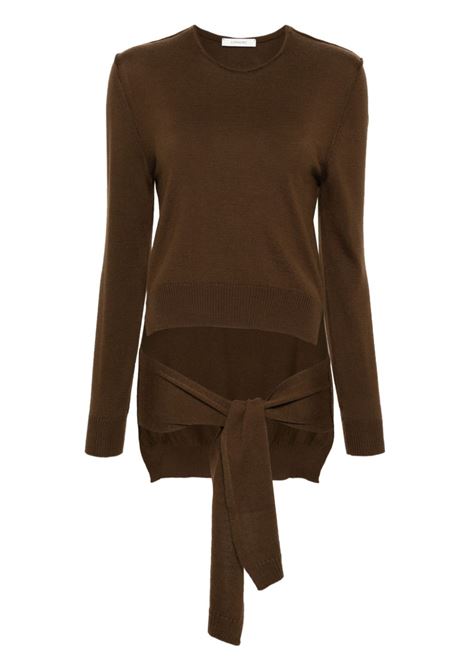 Maglione a girocollo in marrone Lemaire - unisex LEMAIRE | Maglie | TO1250LK087BR451