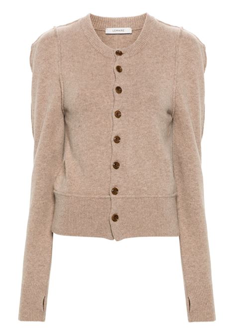 Beige V-neck cardigan Lemaire - unisex