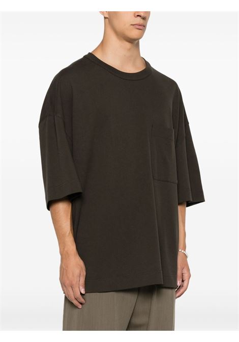 T-shirt a girocollo in marrone Lemaire - unisex LEMAIRE | TO1290LJ1022BR495