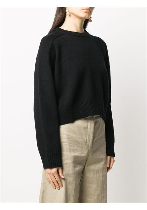 Black cropped knit jumper Loulou studio - women LOULOU STUDIO | BRUZZIBLK