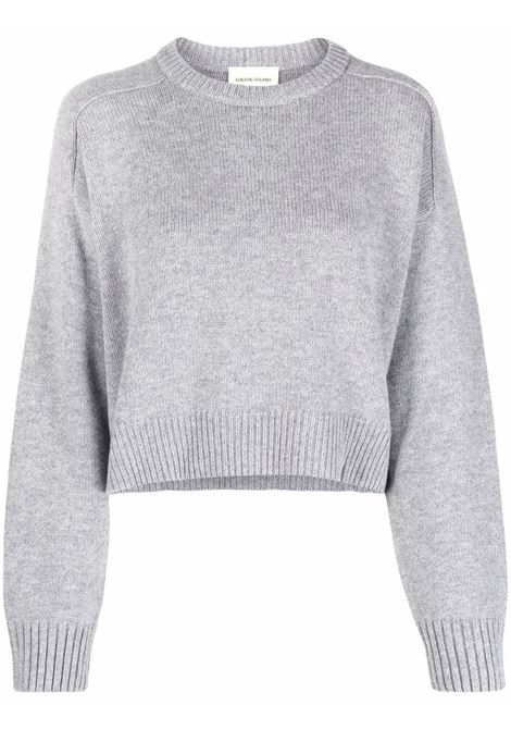 Grey ribbed-trim cropped jumper Loulou studio - women LOULOU STUDIO | BRUZZIGRY