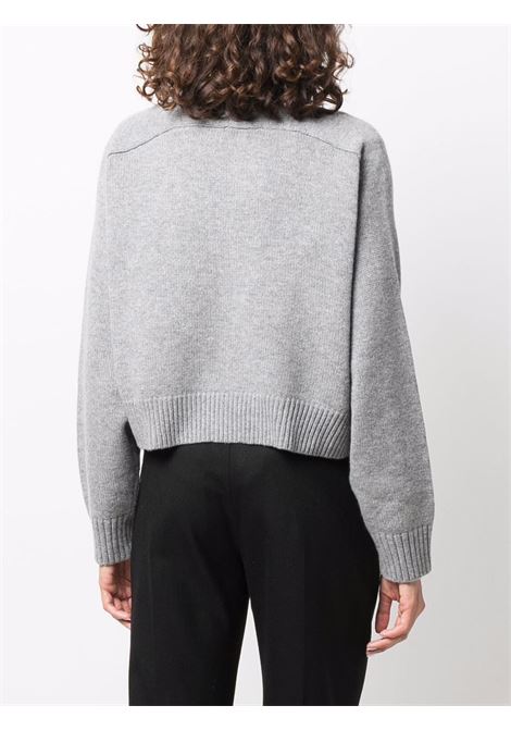 Grey ribbed-trim cropped jumper Loulou studio - women LOULOU STUDIO | BRUZZIGRY