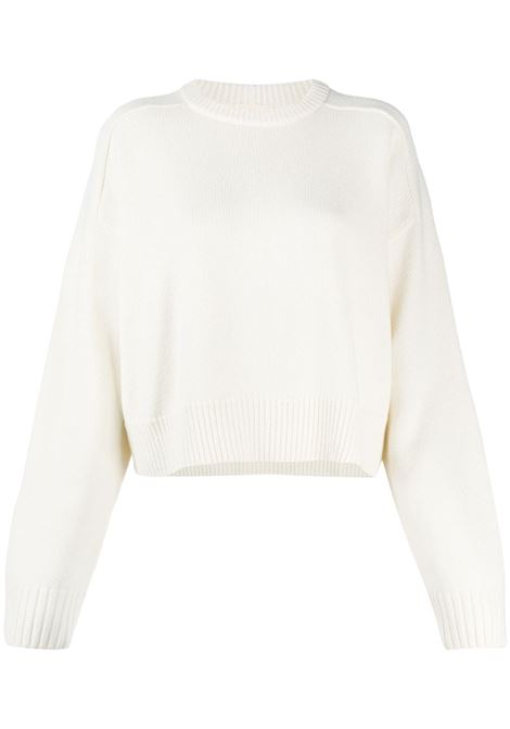 Ivory beige cropped knit jumper Louloustudio - women