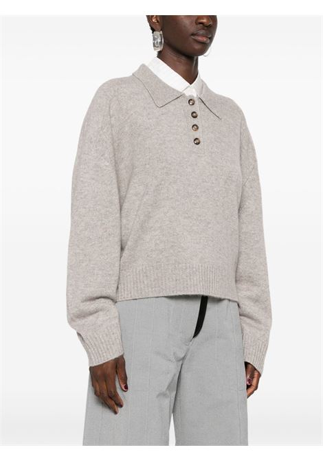 Grey polo-style collar jumper Loulou studio - women LOULOU STUDIO | HOMEREMLNG