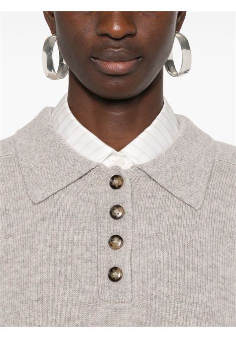 Grey polo-style collar jumper Loulou studio - women LOULOU STUDIO | HOMEREMLNG