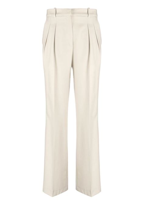 High waisted trousers in beige - women