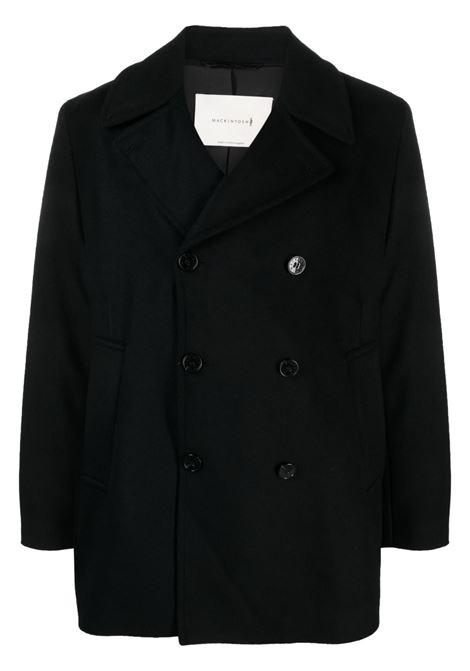 Black Dalton double-breasted wool peacoat Mackintosh - men MACKINTOSH | Outerwear | GM1075FMO4974DU013H01