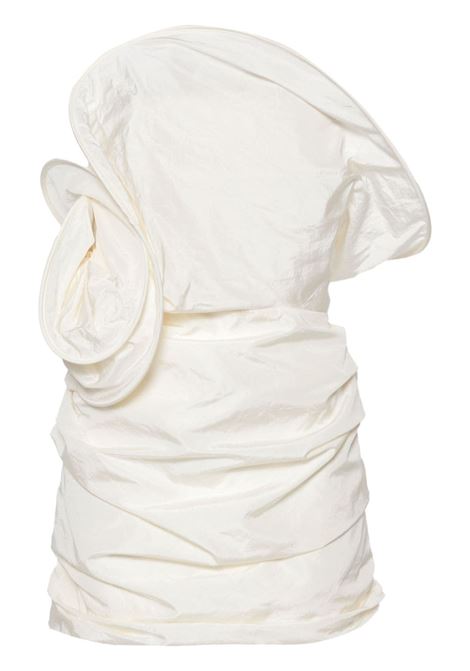 White floral-appliqu? ruched minidress Madga Butrym - women MAGDA BUTRYM | Dresses | 108724CRM