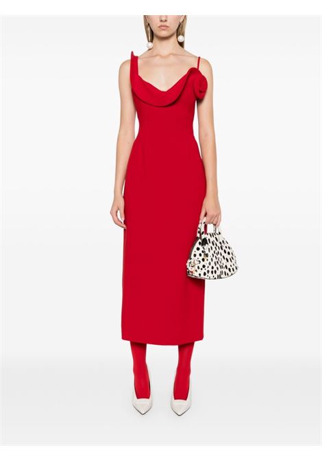 Red floral appliqu? midi dress Magda Butrym - women MAGDA BUTRYM | 168924RD