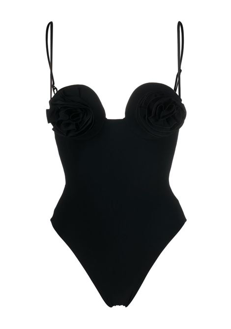 Black floral-applique swimsuit Magda Butrym - women MAGDA BUTRYM | 801722BLK