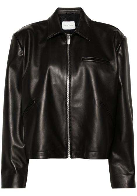 Black leather zip jacket Magda Butrym - women