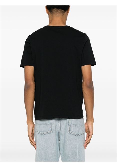 T-shirt con applicazione Chillax Fox in nero - uomo MAISON KITSUNÉ | LM00110KJ0008P199