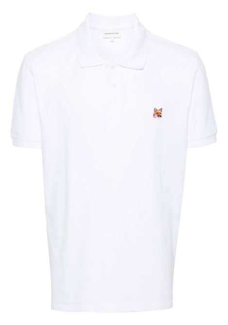 White Fox-patch piqu? polo shirt - men MAISON KITSUNÉ | Polo | LM00208KJ7002P100